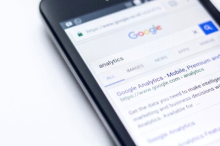 Smartphone google search analytics