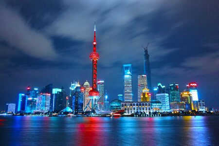 Shanghai night cityscape photo