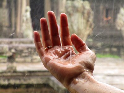 Rain hand photo