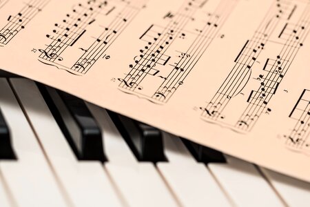 Piano music sheet photo