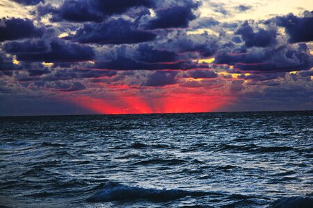 Sunset sea clouds