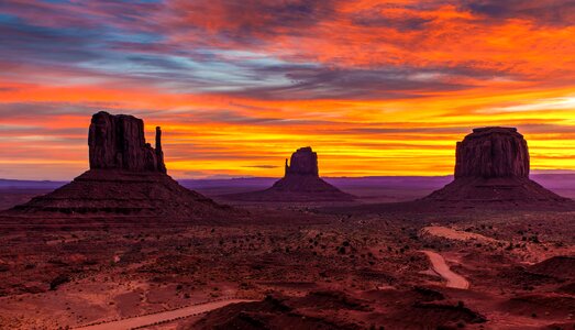 Sunset monument valley photo