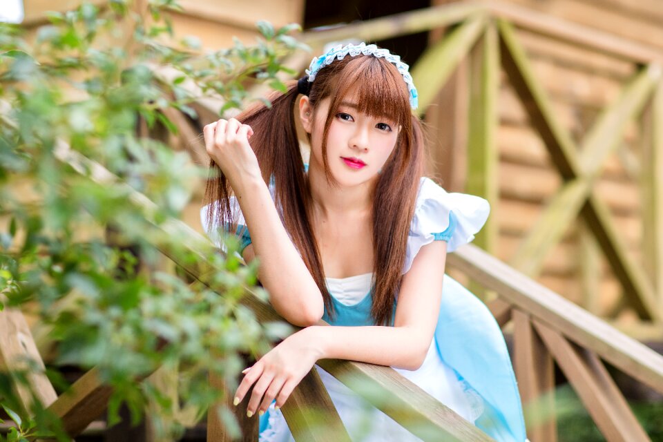 Woman girl french maid