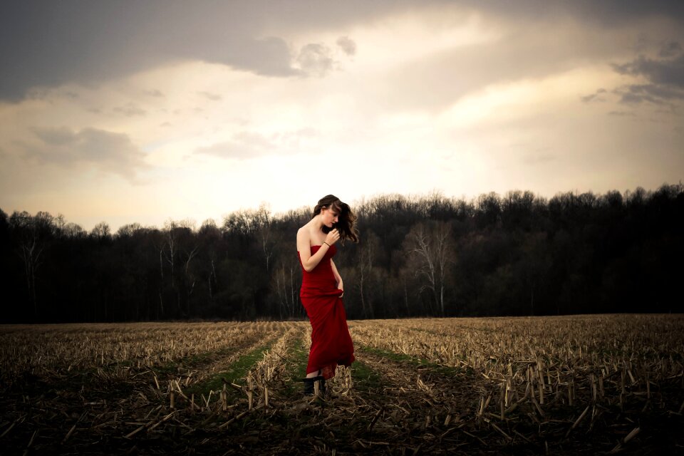 Woman dress field