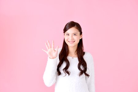 Woman girl five