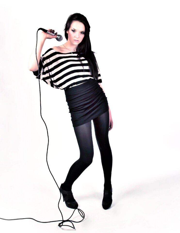 Woman girl microphone singer