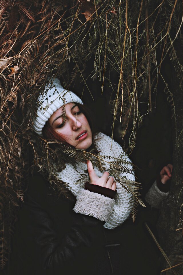 Woman girl grass