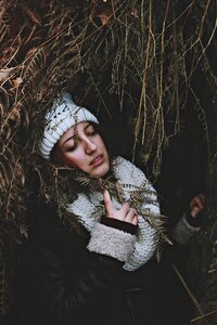 Woman girl grass