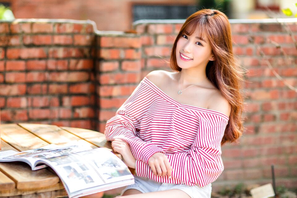Woman girl portrait magazine