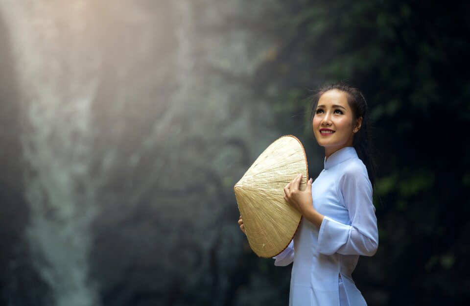 Woman ao dai portrait