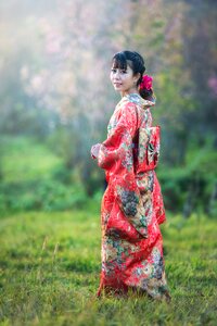 Woman girl kimono photo