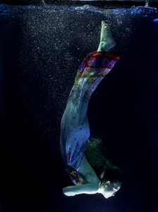 Woman under water