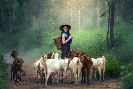 Woman goats