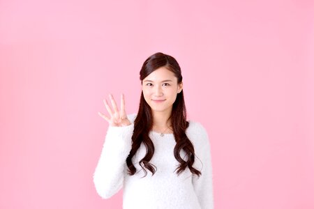 Woman girl four