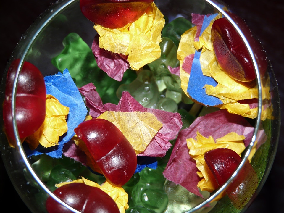 Colorful gift wine glass