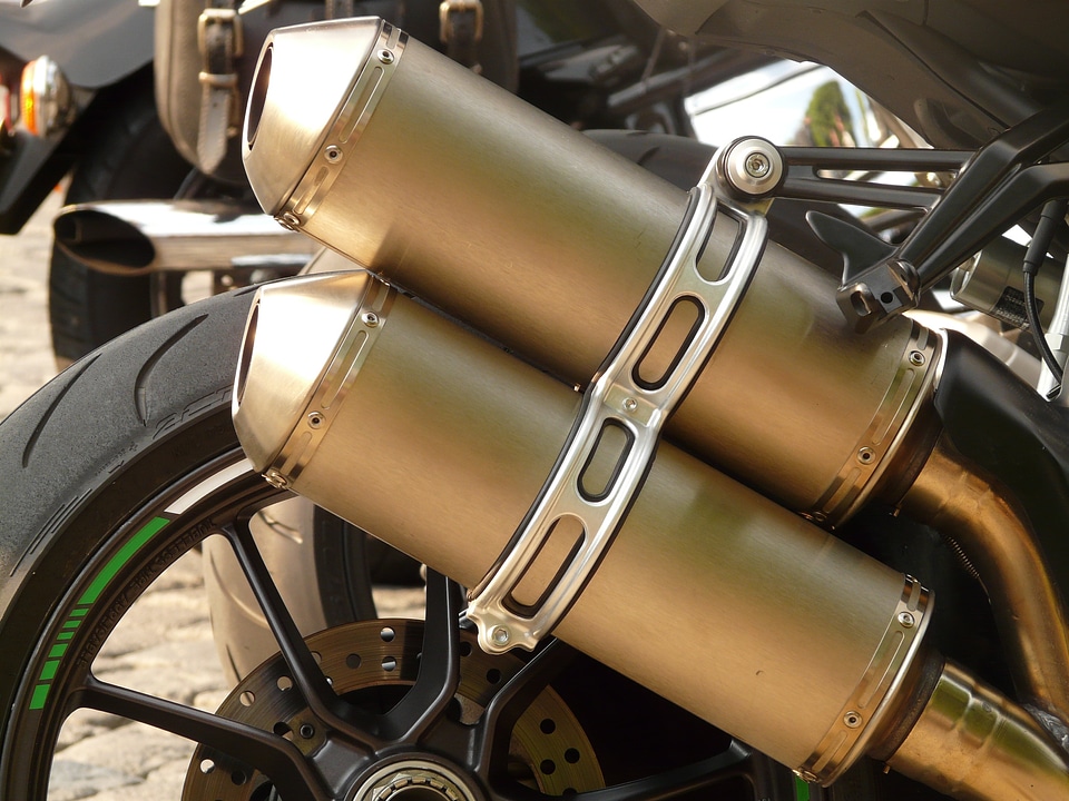 Exhaust pipes motorcycle metal