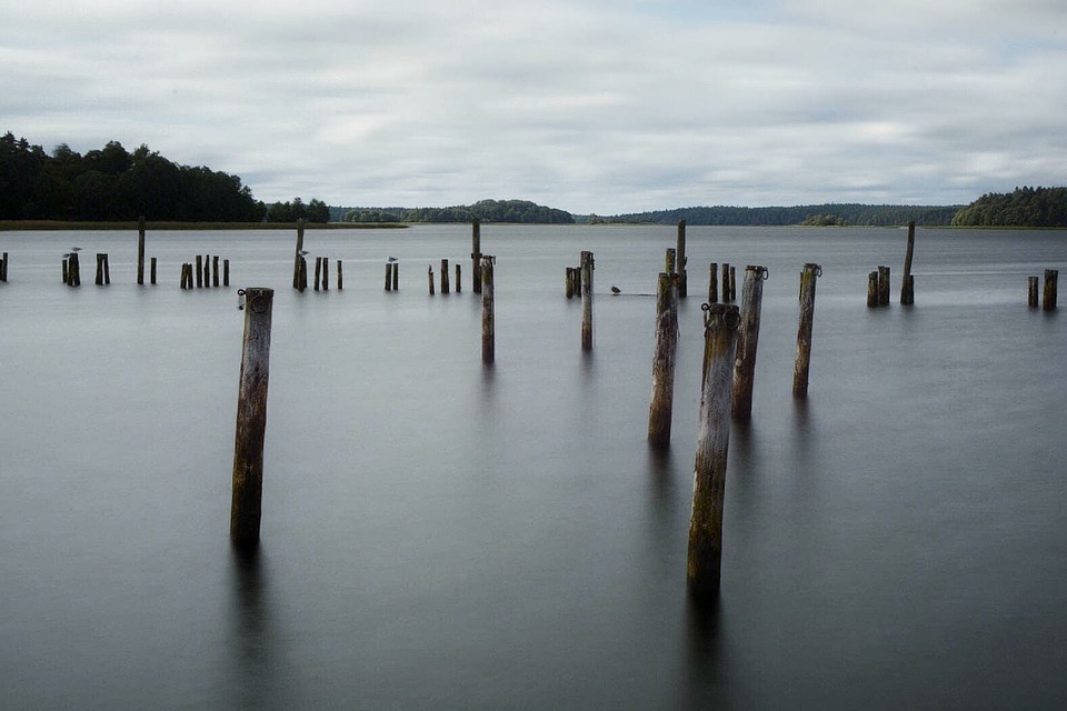 Abandoned dock lake