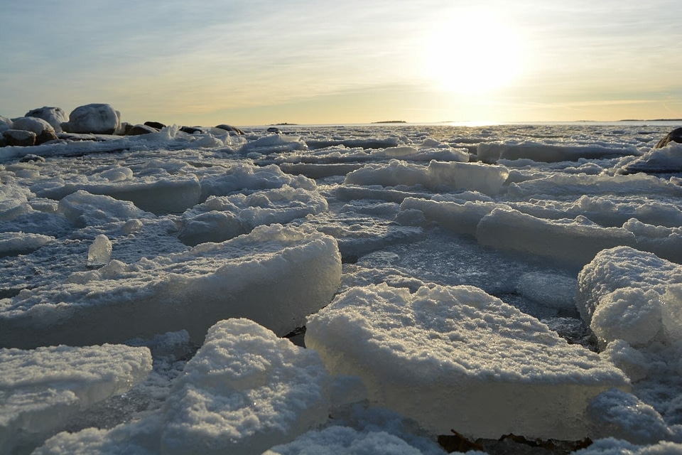 Arctic frozen glacier