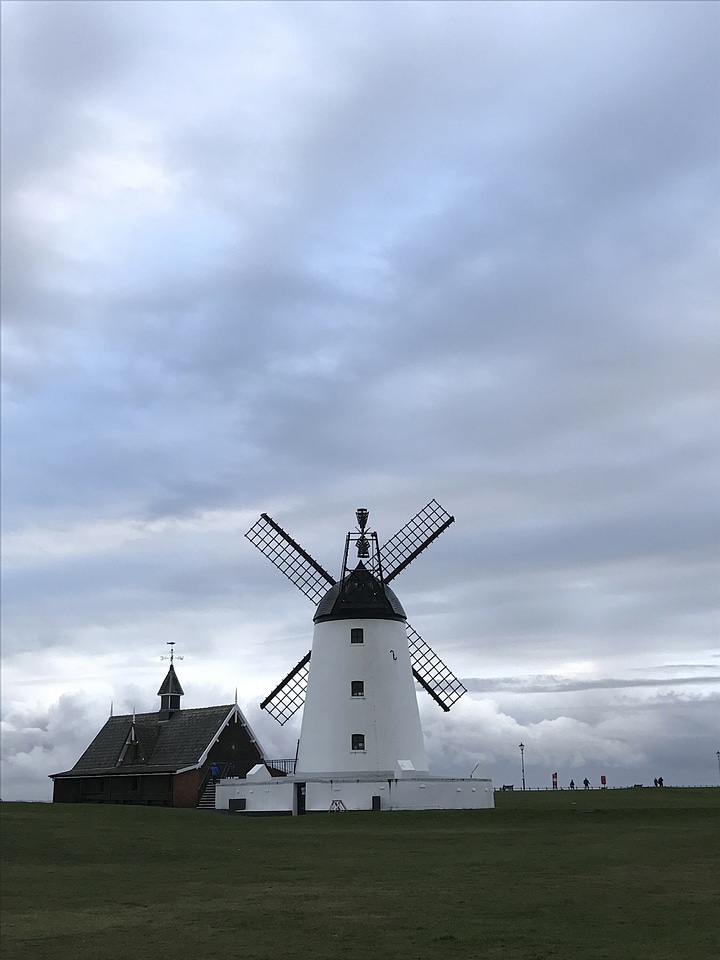 Barn building clouds