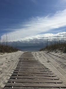 Boardwalk bridge building photo