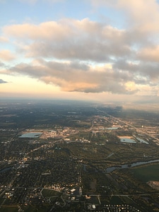 Aerial View clouds drone photo