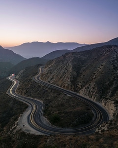 Asphalt bend dawn photo