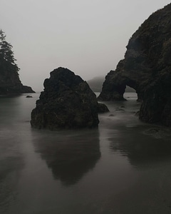 Beach cave cliff photo