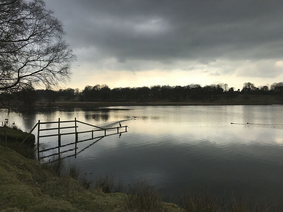 Countryside dock evening