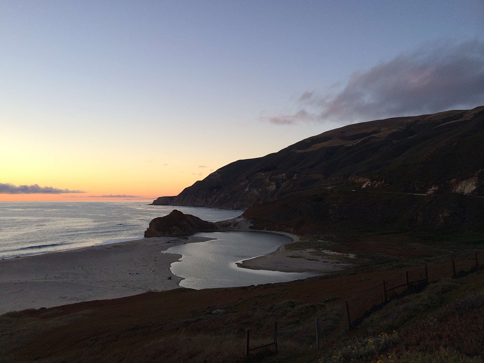 Beach coast dawn photo