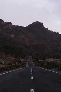 Asphalt desert drive photo