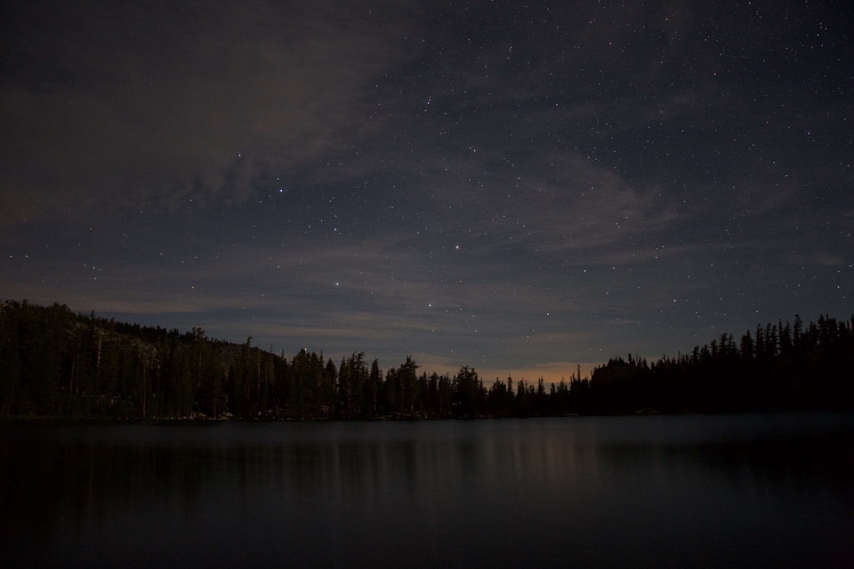 Astronomy lake nature photo