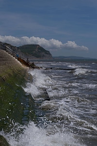Beach cliff land photo