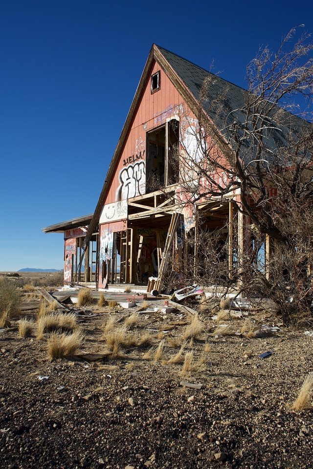 Abandoned barn building