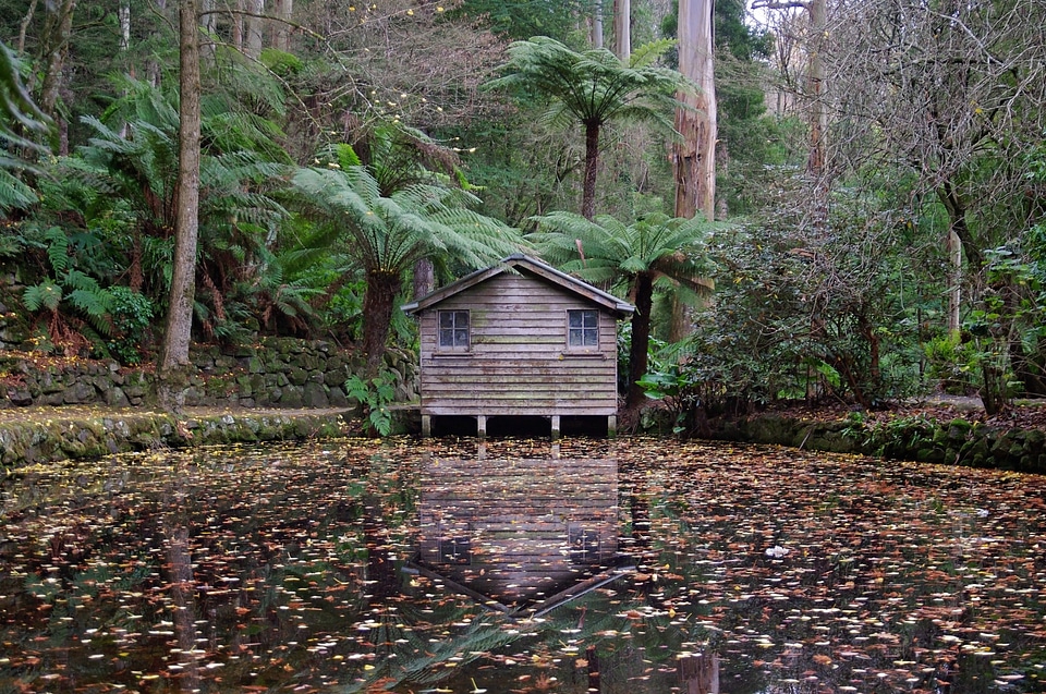 Boathouse building cabin