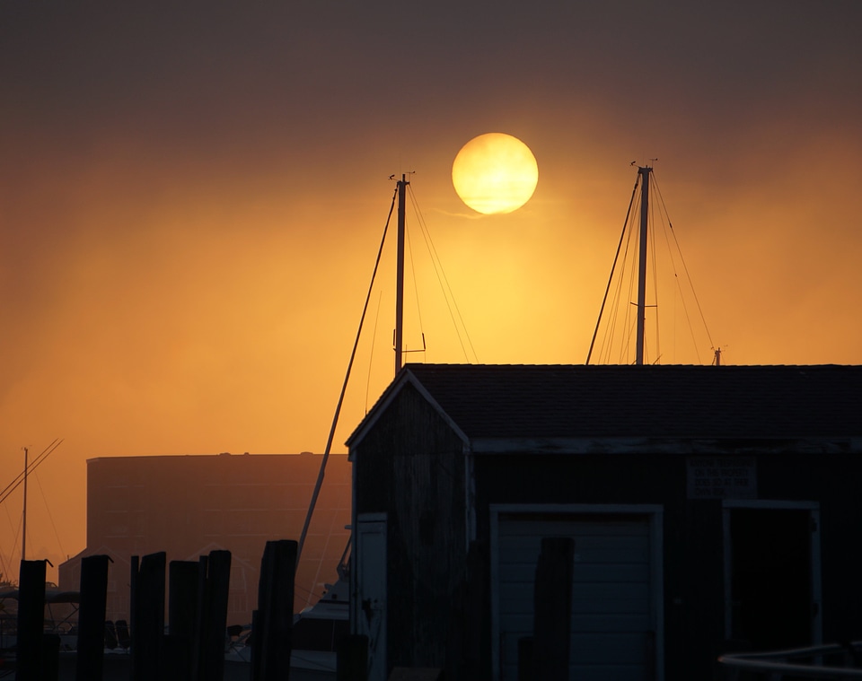 Building countryside dawn
