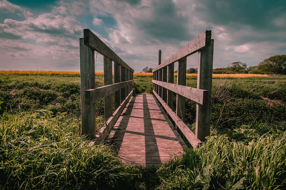 Boardwalk bridge building