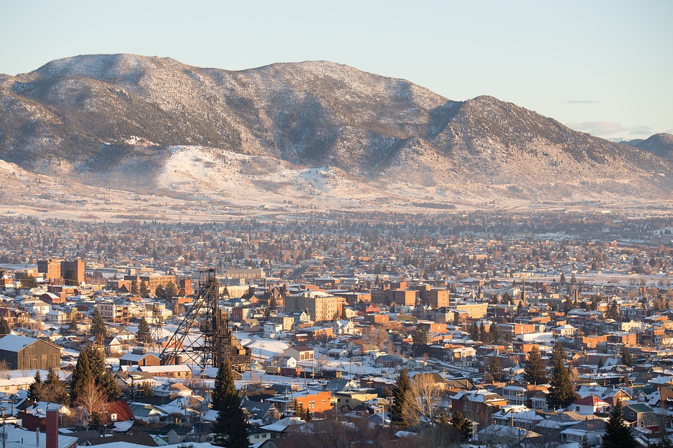 Aerial View afternoon city
