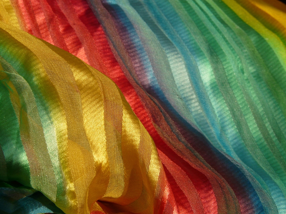 Color rainbow colors scarf