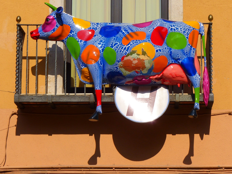 Cow colorful art
