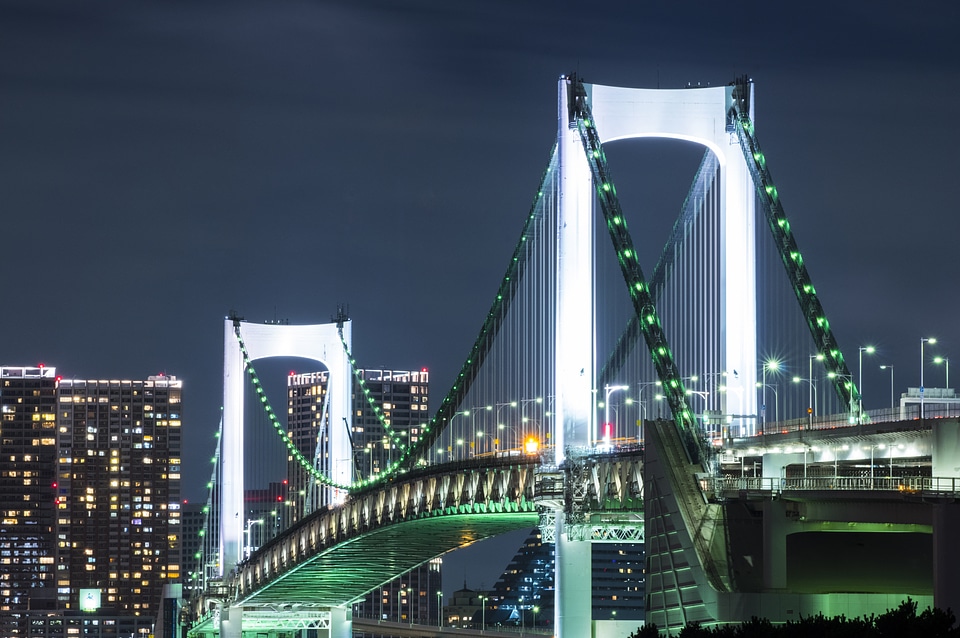 4 Night view of Rainbow Bridge
