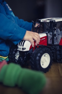 Miniature Toy Tractor Farmer photo