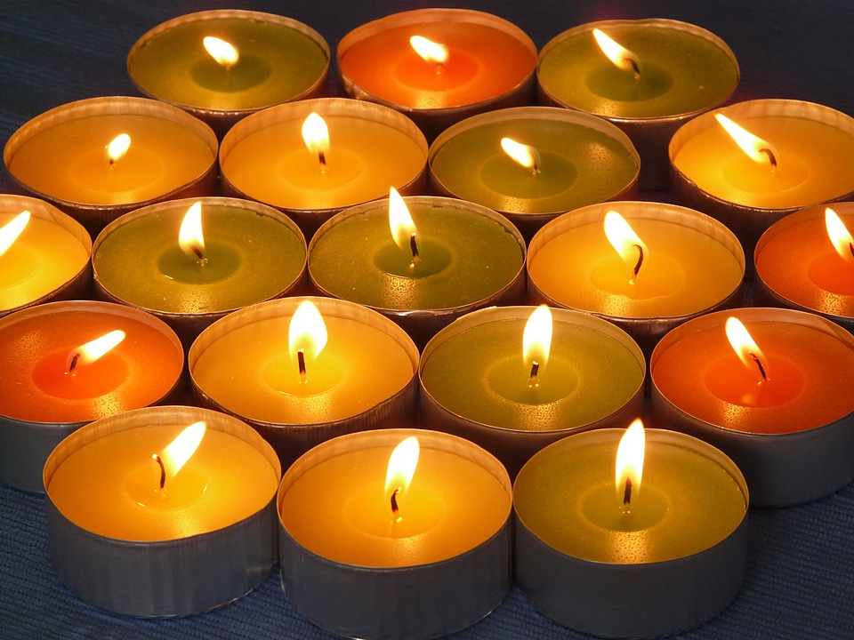 Tea lights light heat