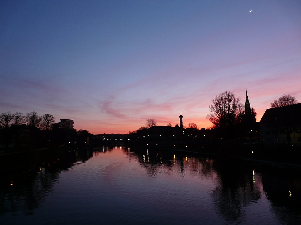 Sunset romance moon
