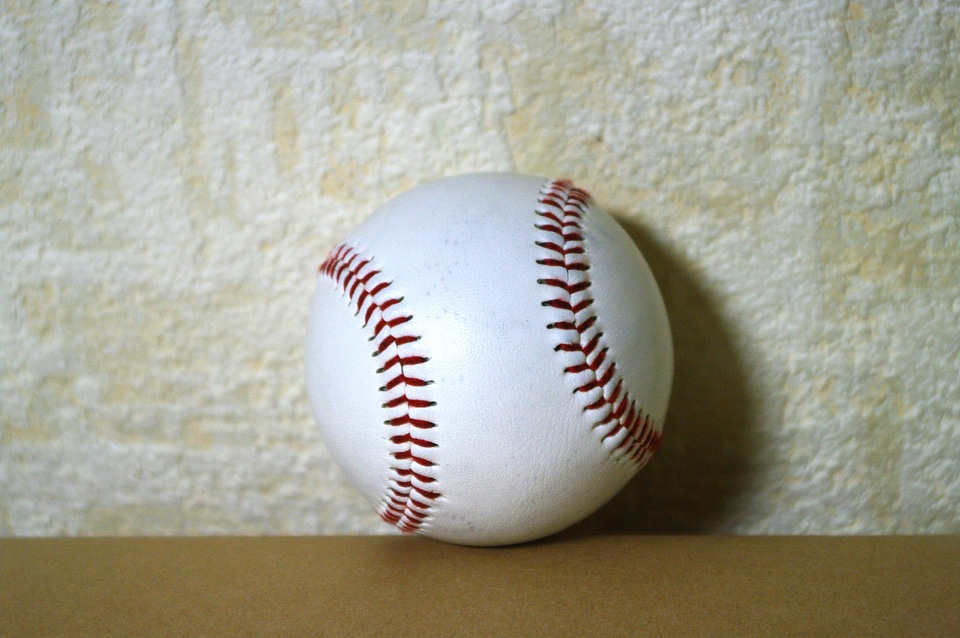 6 A ball used in playing baseball