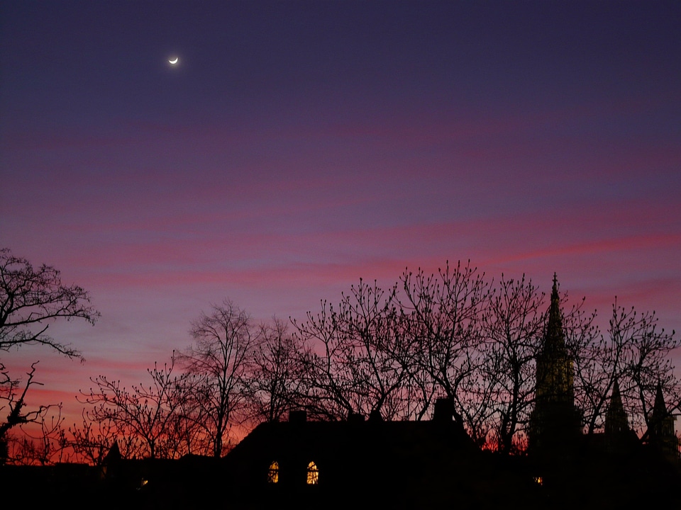 Moon mystical silhouette