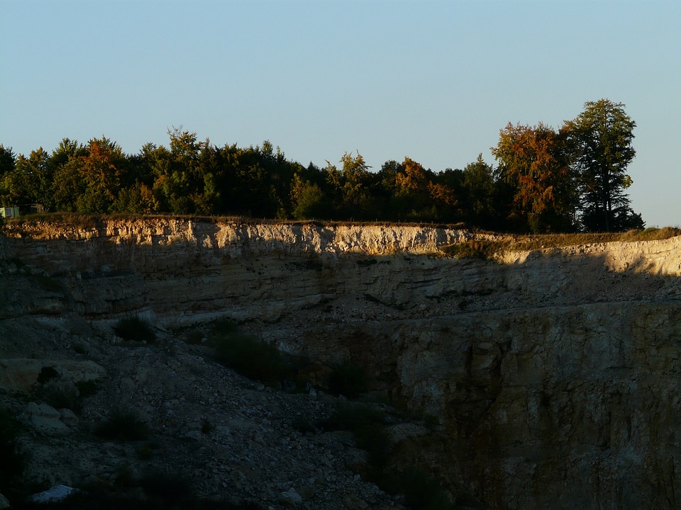 Rock deposit quarrying rock