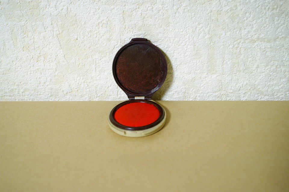 2 Cinnabar seal inka vermilion inkpad