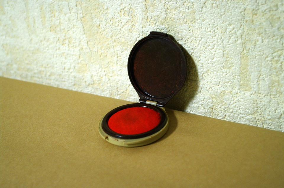 1 Cinnabar seal inka vermilion inkpad