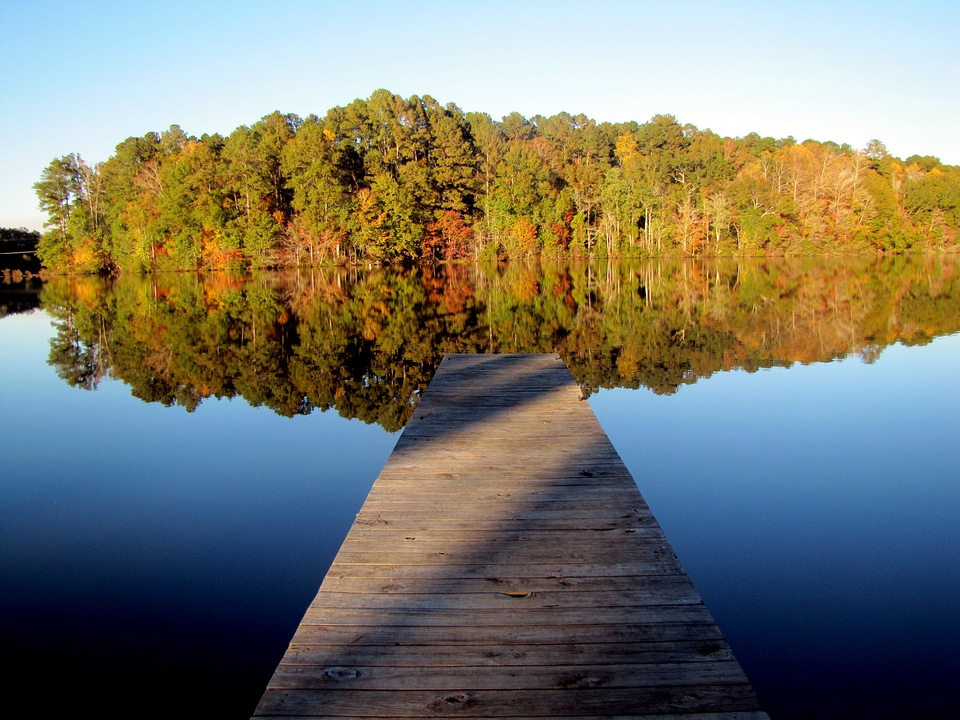 Landscape scenery pier