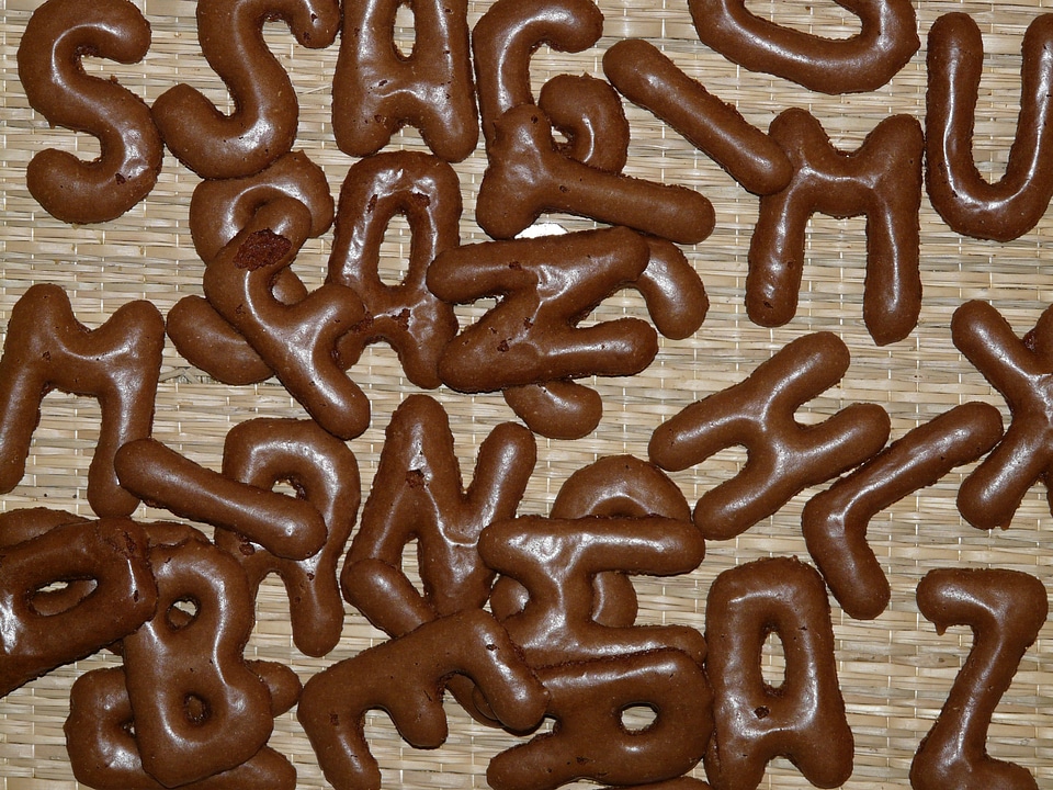 Alphabet russian bread pastries